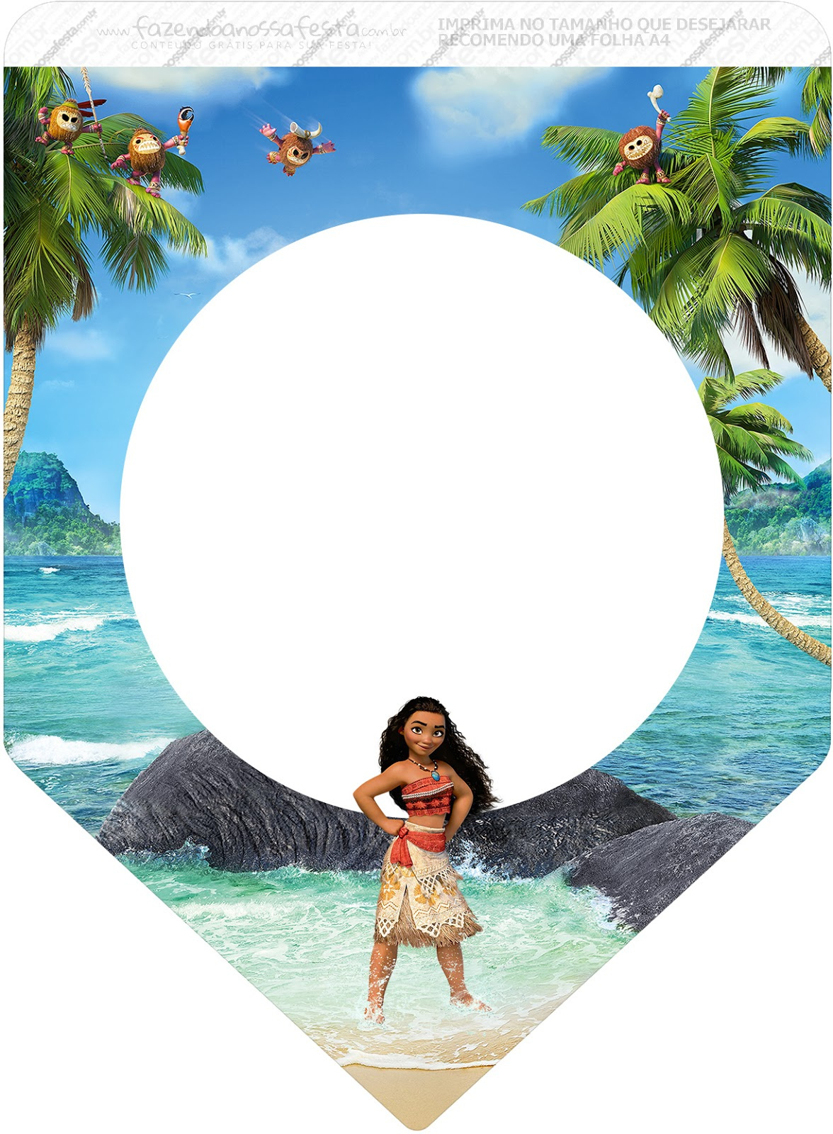Moana: Free Party Printables. - Oh My Fiesta! In English intended for Free Printable Moana Banner