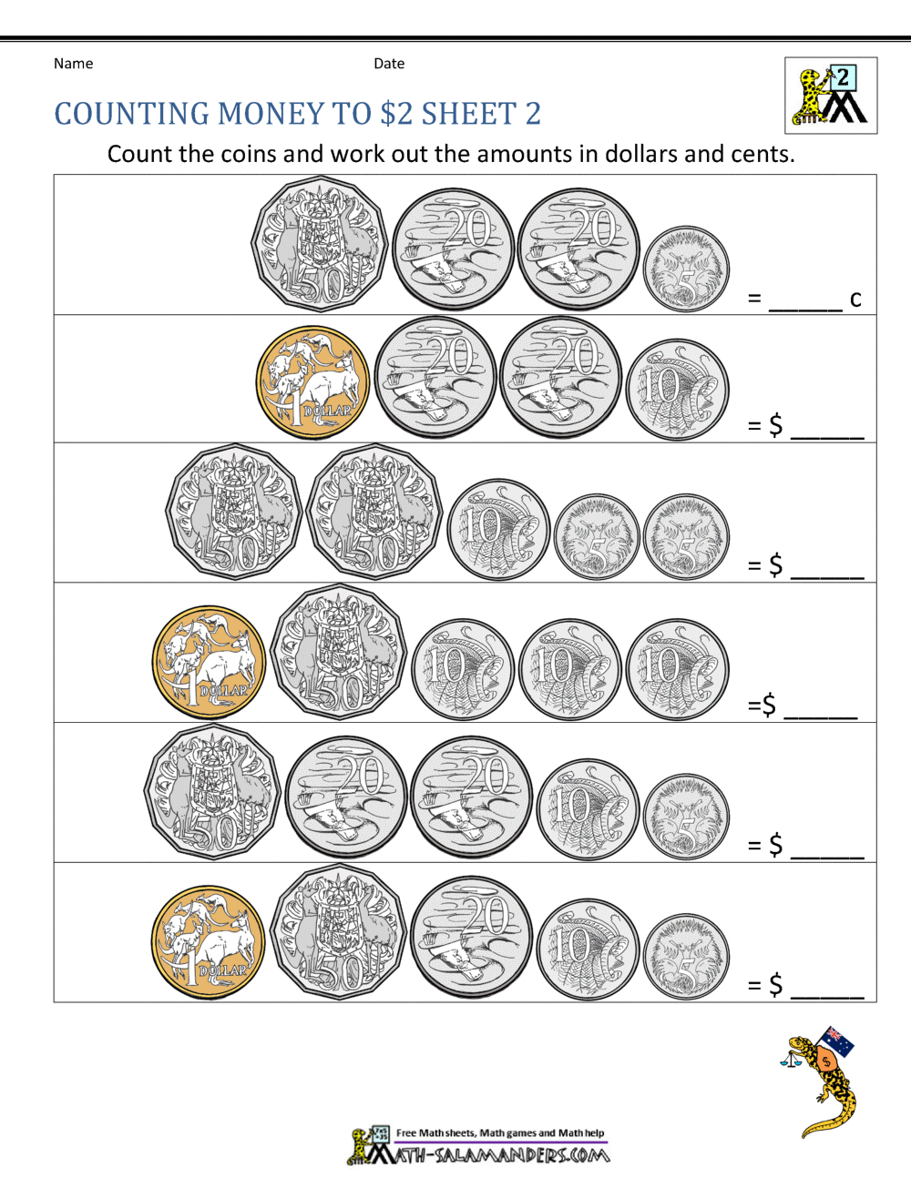 Money Worksheets Australia with regard to Free Printable Money Worksheets Australia