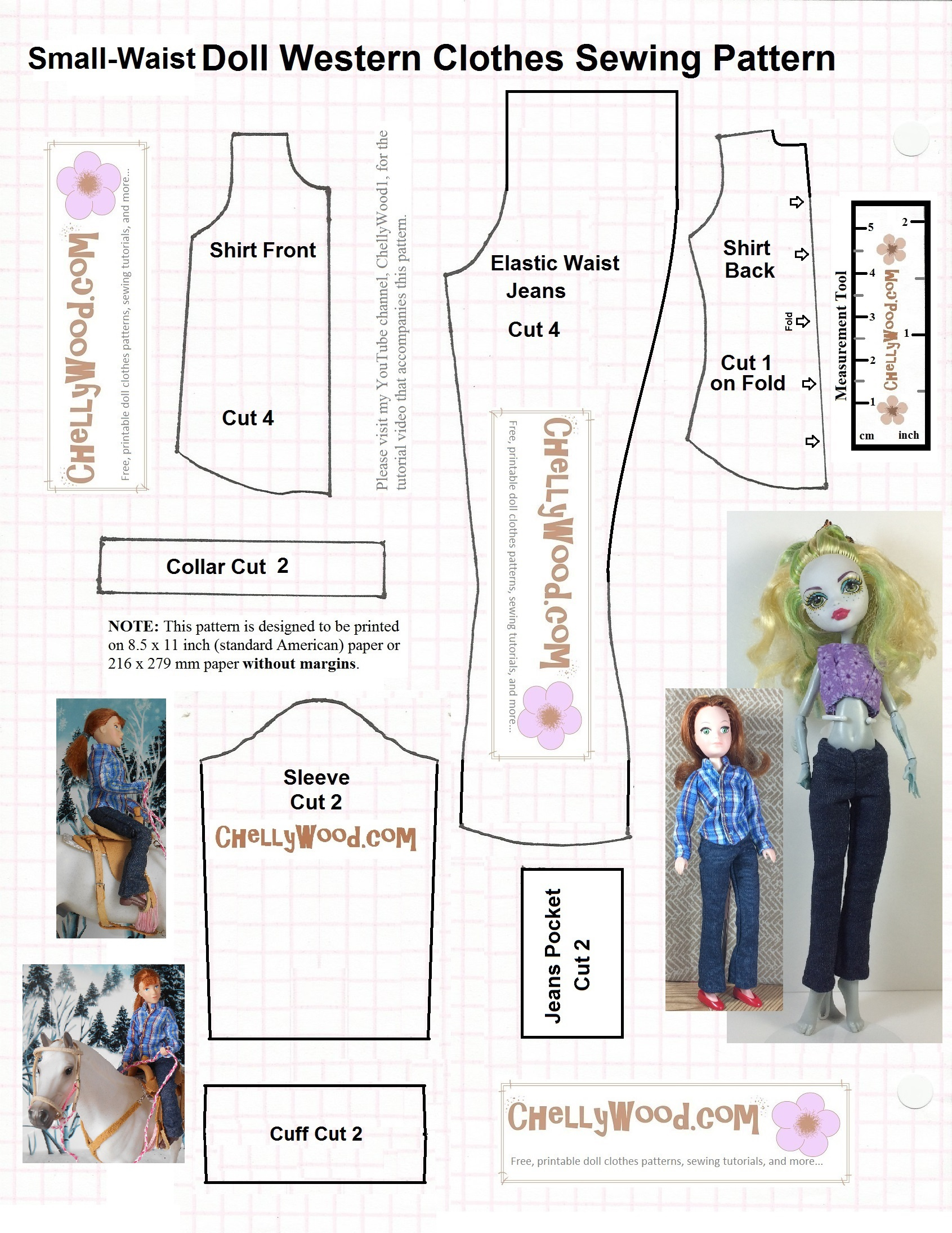 Monster High Doll Clothes Sewing Patterns Are Free @ Chellywood throughout Free Printable Patterns For Sewing Doll Clothes