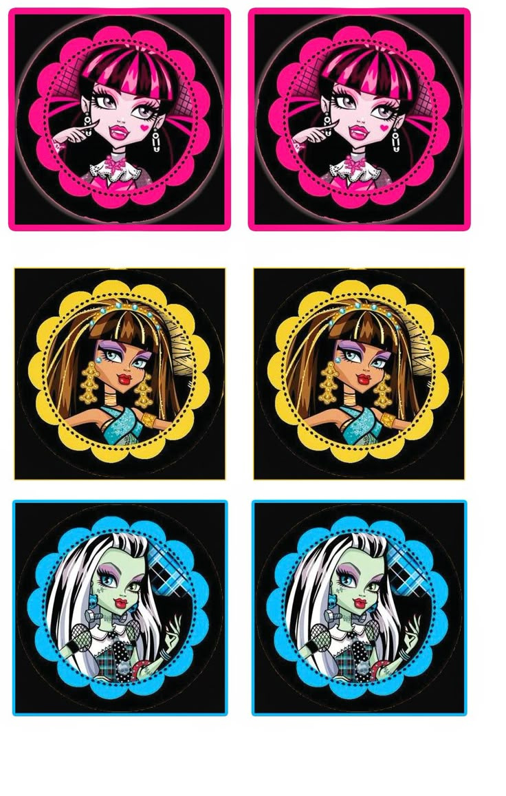 Monster High: Free Printable Cupcake Toppers And Wrappers. for Free Printable Monster High Stickers