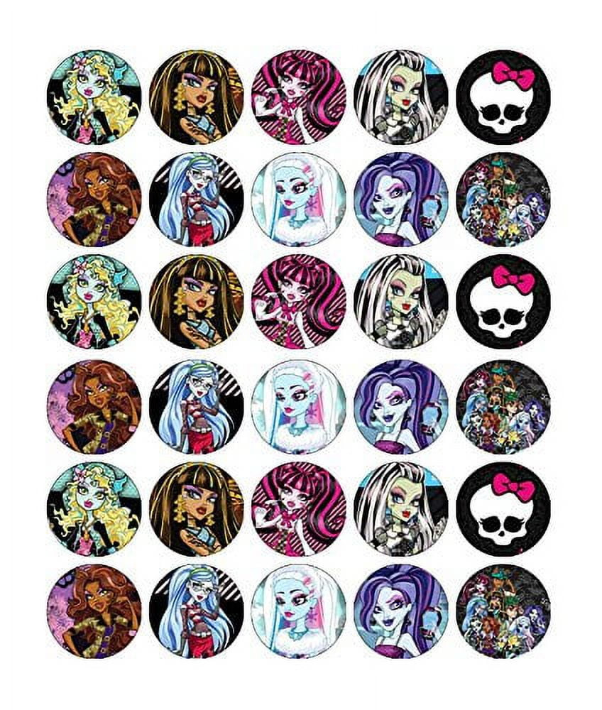 Monster High Themed Cupcake Toppers, Edible Cake Toppermar Mar for Monster High Cupcake Toppers Printable Free