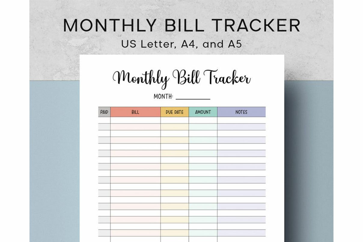 Monthly Bill Payment Tracker Printable Bill Pay (1368168) in Free Printable Bill Pay Checklist