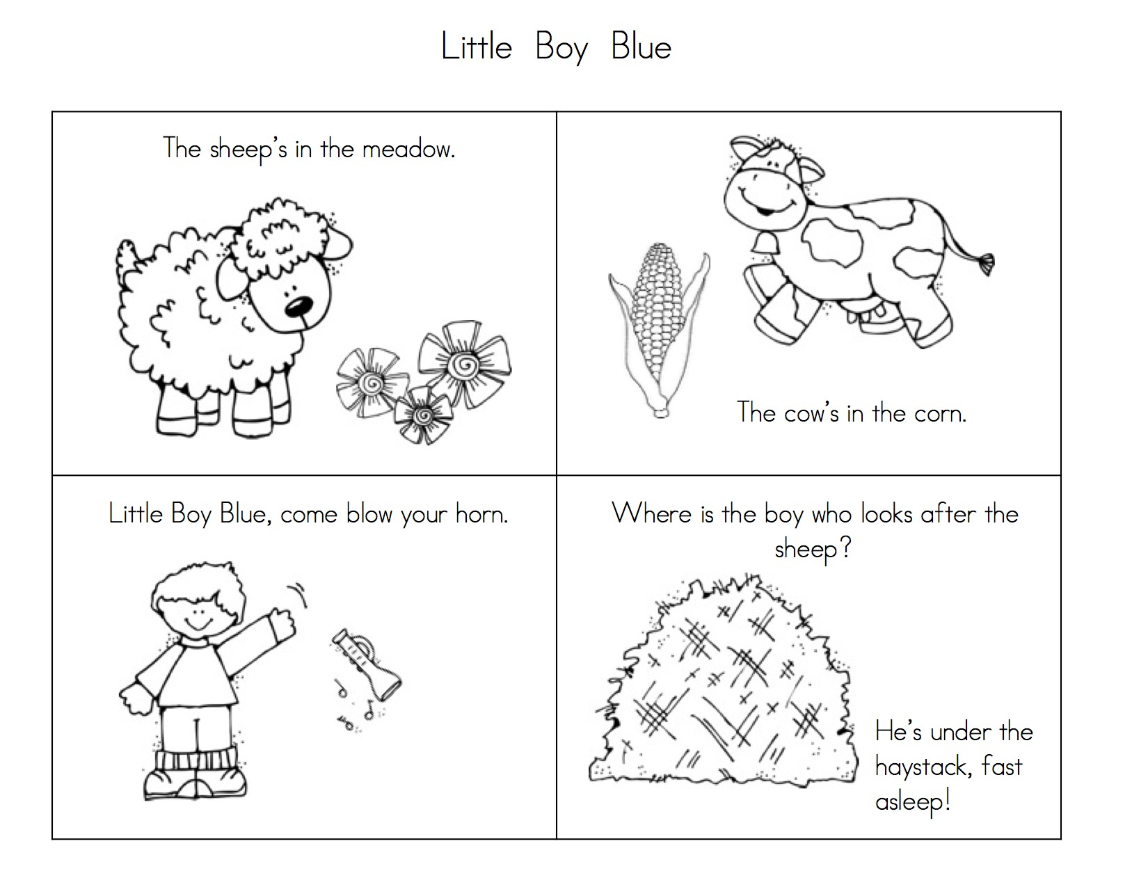 More Fun With Nursery Rhymes! | Kindergarten Nana - Worksheets Library pertaining to Free Printable Nursery Rhymes