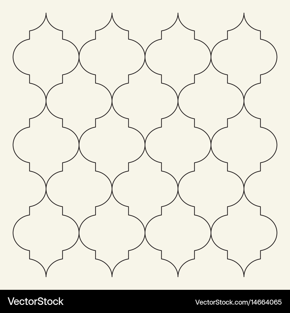 Moroccan Tile Pattern - Flat Outline Royalty Free Vector with regard to Free Printable Moroccan Pattern