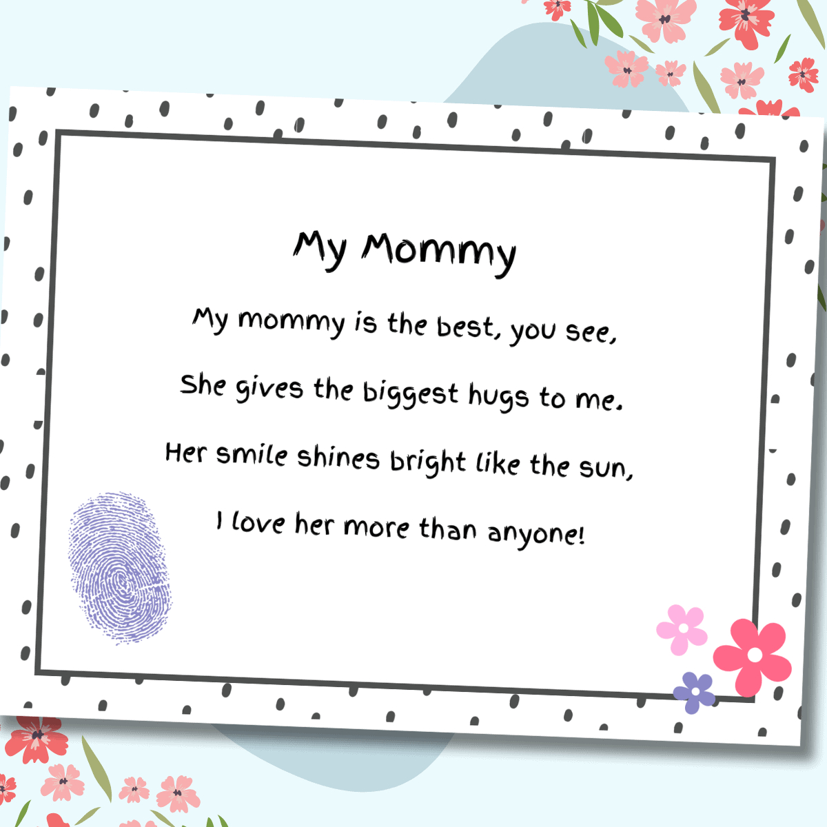 Mother&amp;#039;S Day Poems For Kids [With Free Printables] • Mindfulmazing intended for Free Printable Mothers Day Poems