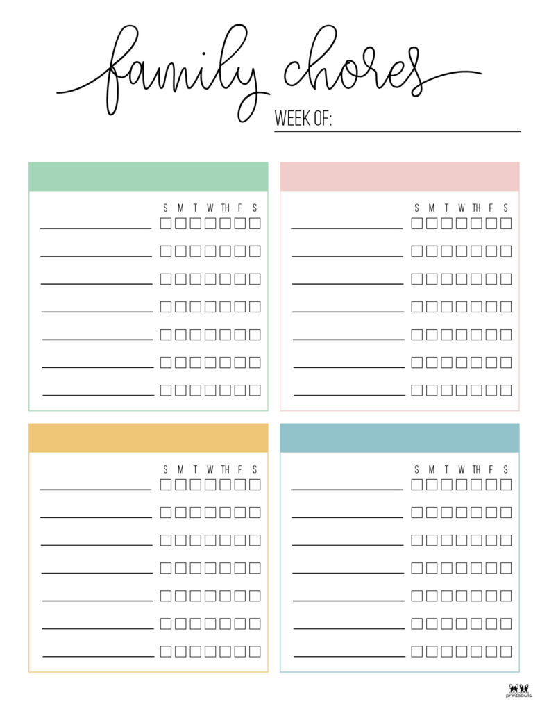Multiple Children Chore Charts - 10 Free Printable Charts pertaining to Free Printable Chore Charts For Multiple Children