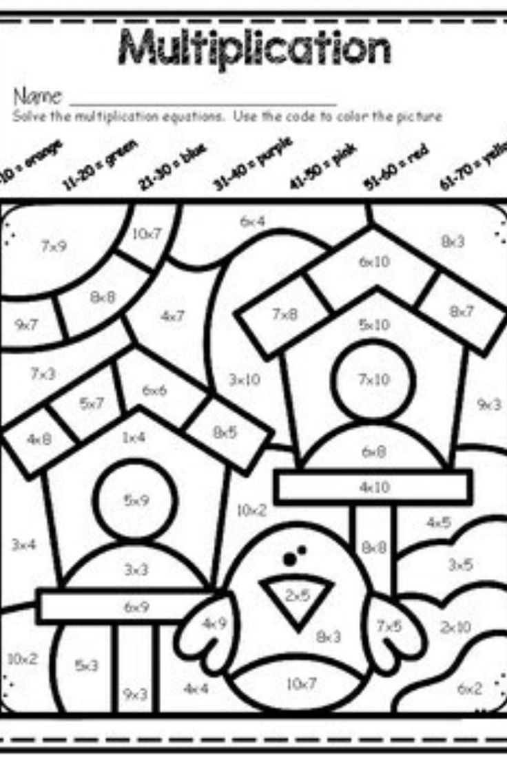 Multiplication Coloring Worksheets Grade 3 Pdf for Free Printable Multiplication Color By Number