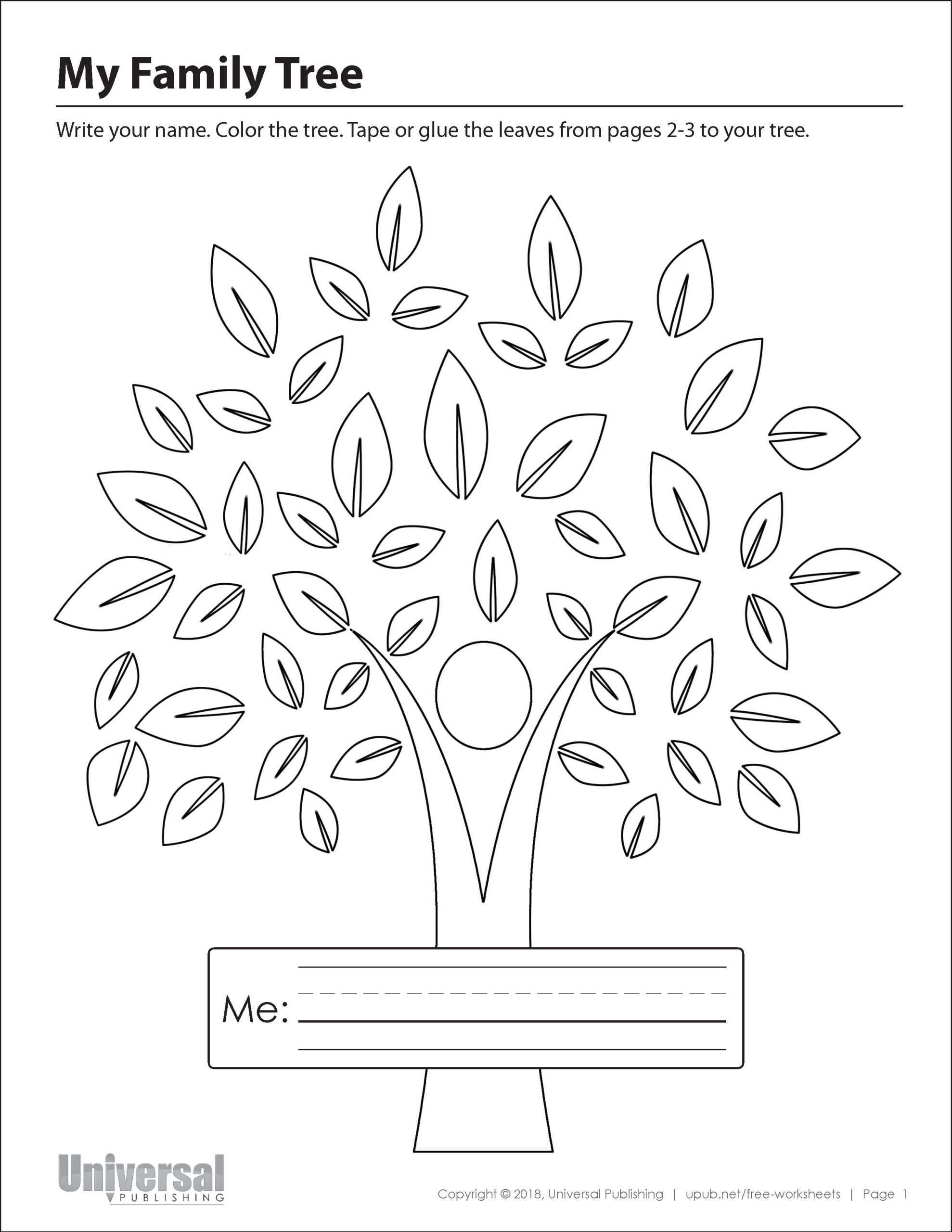 My Family Tree | Free Printables - Universal Publishing inside My Family Tree Free Printable Worksheets