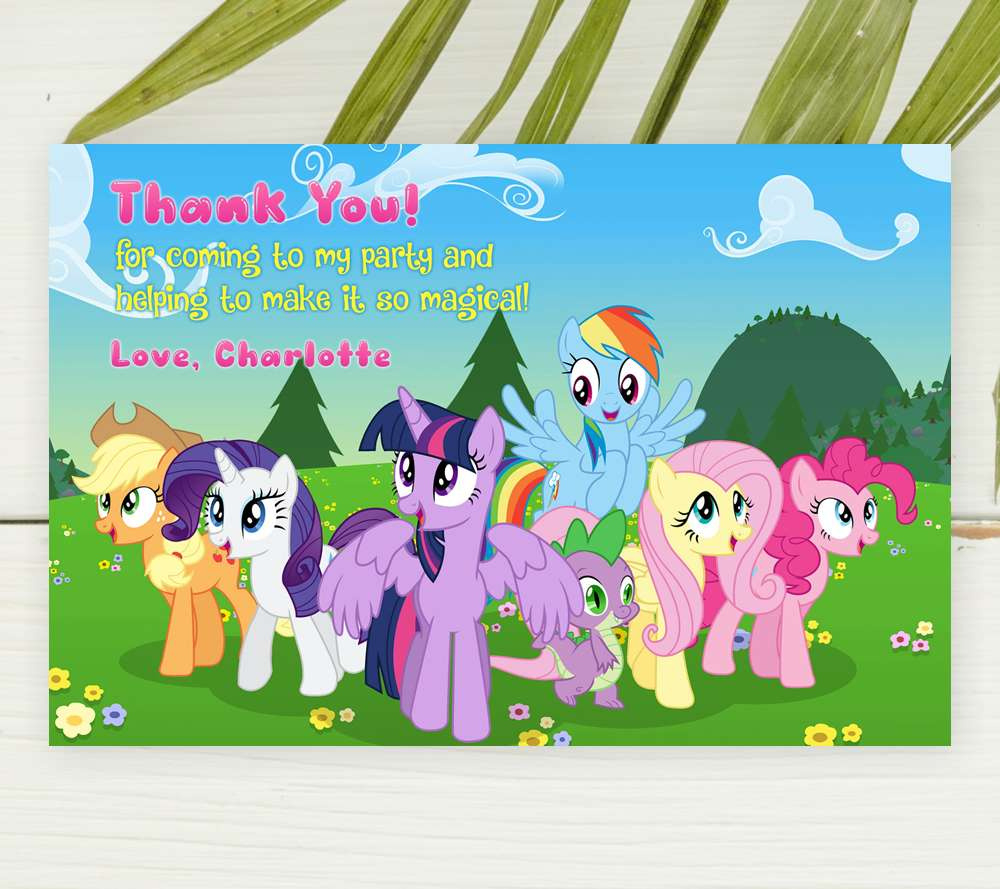 My Little Pony Thank You Card - Edit Yourself Online Free Demo in Free Printable My Little Pony Thank You Cards