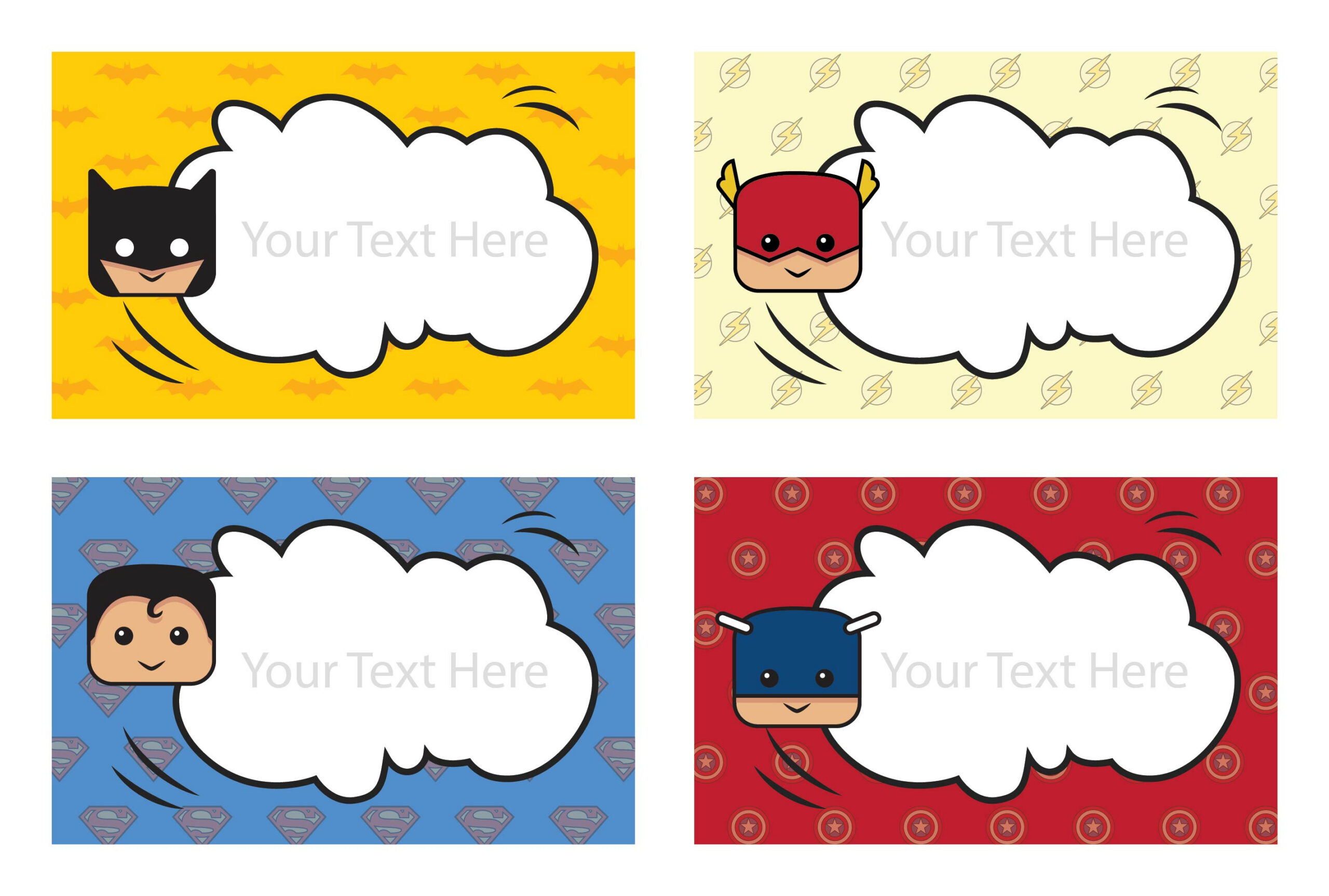 Name Labels Superhero - 9 Free Pdf Printables | Printablee for Superhero Name Tags Free Printable