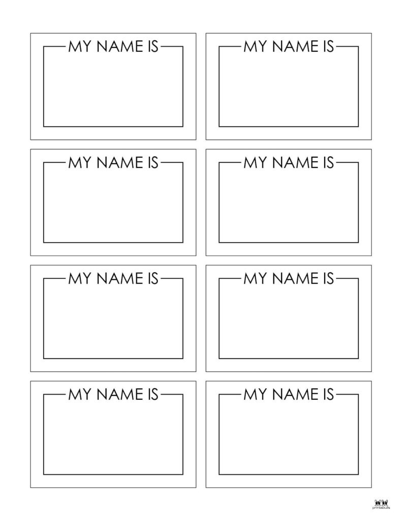 Name Tags - 44 Unique Designs - Free | Printabulls in Free Printable Name Tags