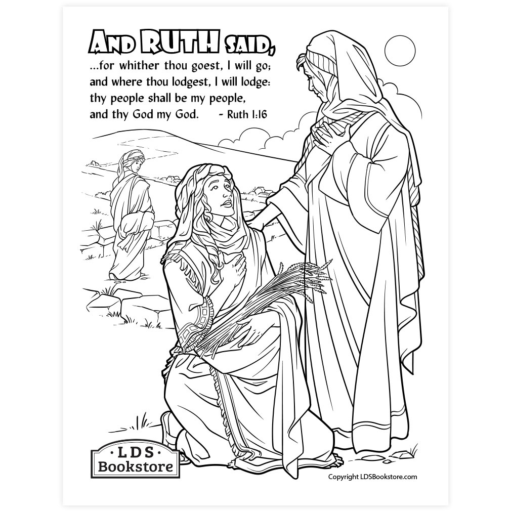 Naomi And Ruth Coloring Page - Printable regarding Free Printable Bible Characters Coloring Pages