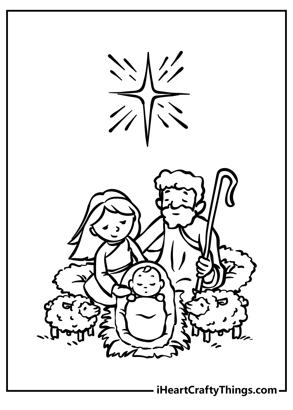 Nativity Coloring Pages (100% Free Printables) regarding Free Printable Christmas Story Coloring Pages