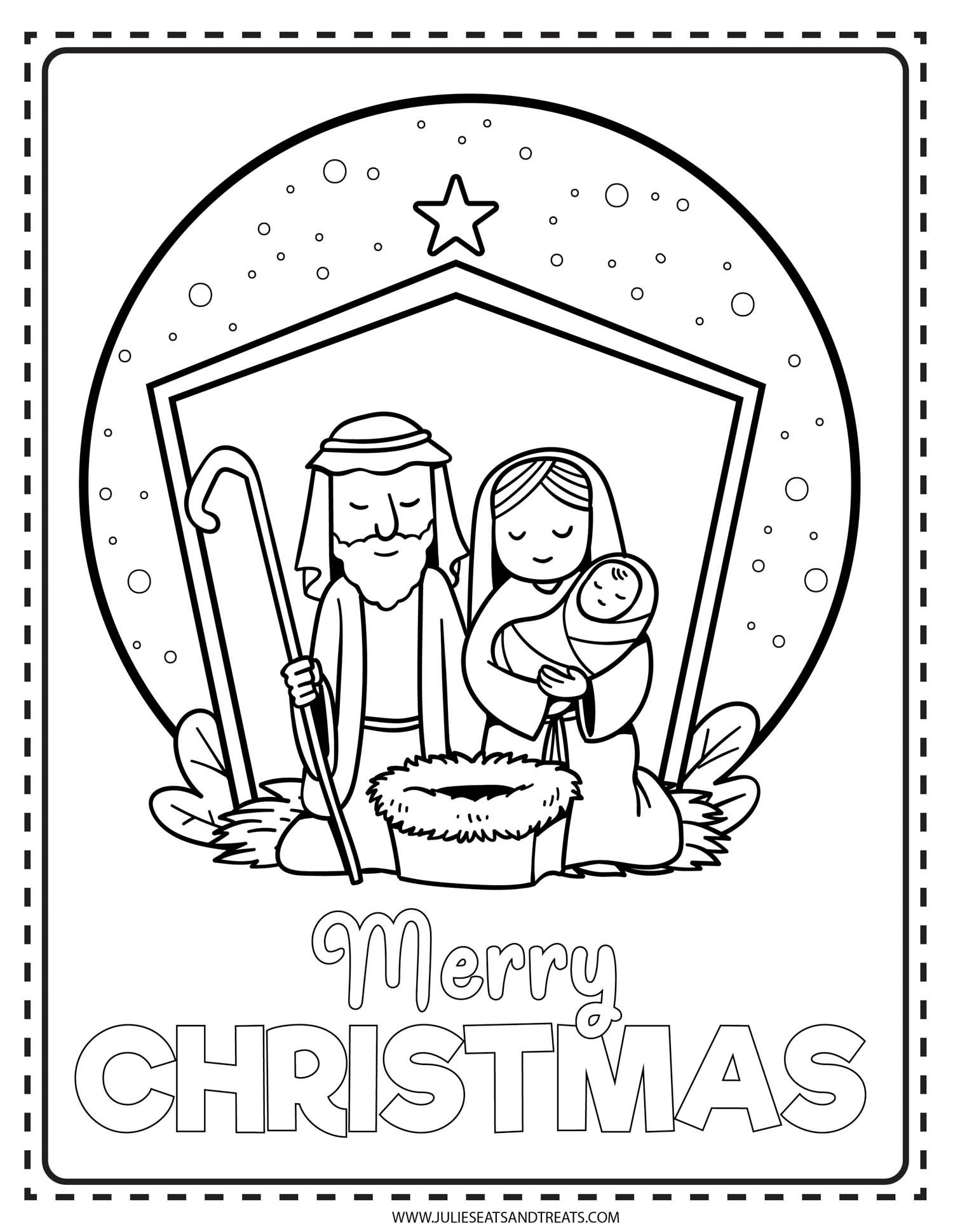 Nativity Coloring Pages - Free Printable! - Kids Activity Zone for Free Printable Christmas Baby Jesus Coloring Pages
