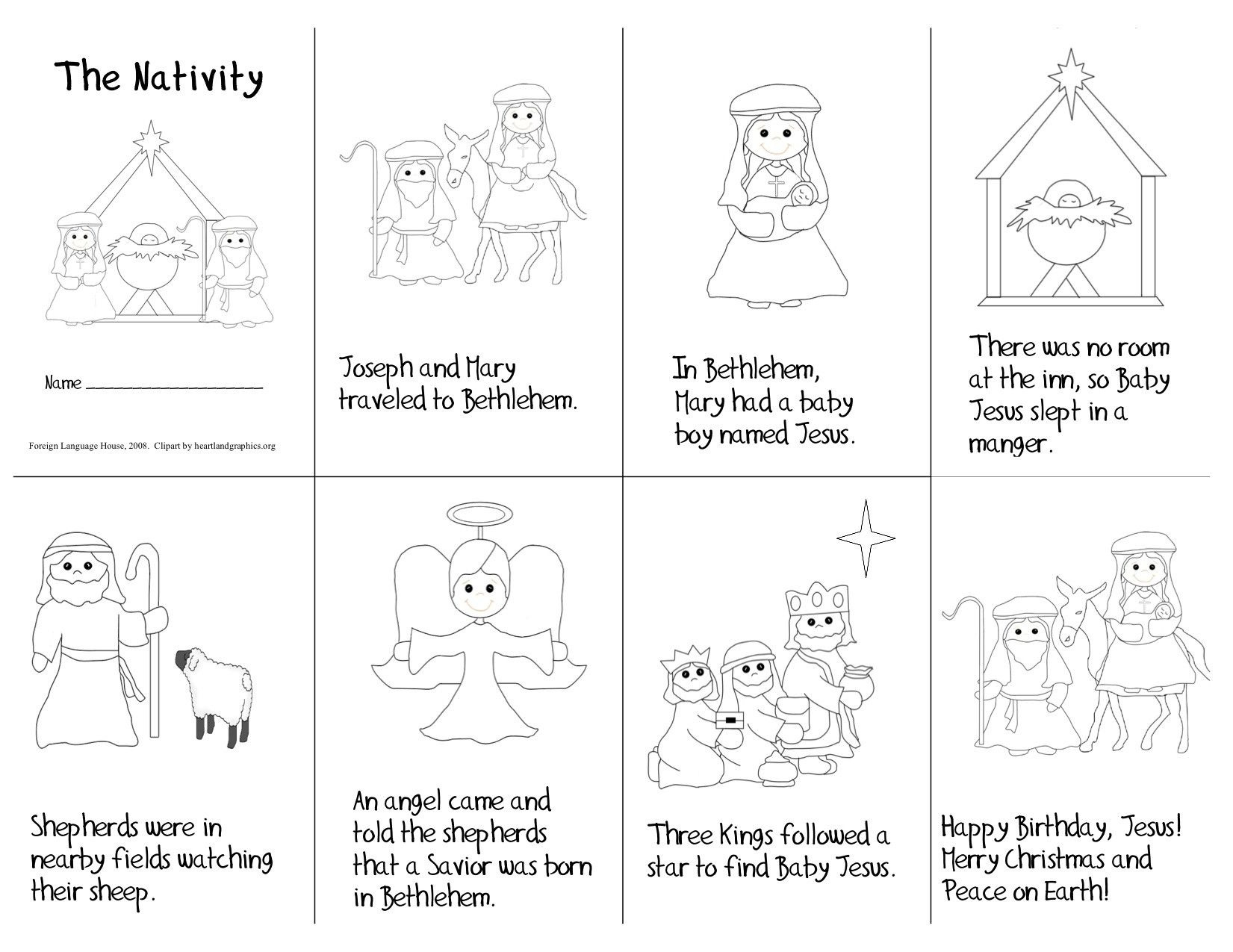 Nativity Story Book - 10 Free Pdf Printables | Printablee intended for Free Printable Nativity Story