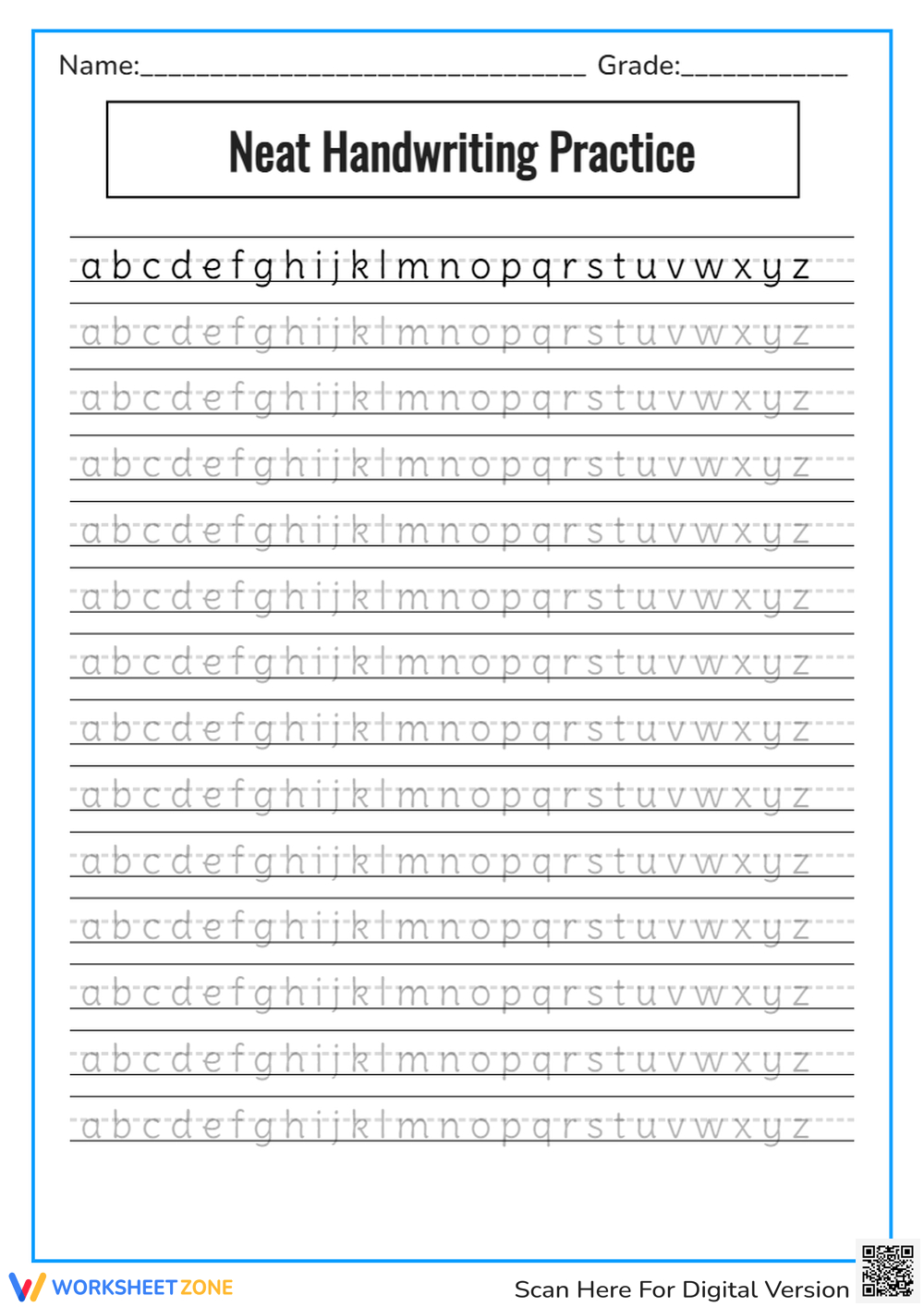 Neat Handwriting Worksheets &amp;amp; Printable intended for Free Printable Handwriting Worksheets