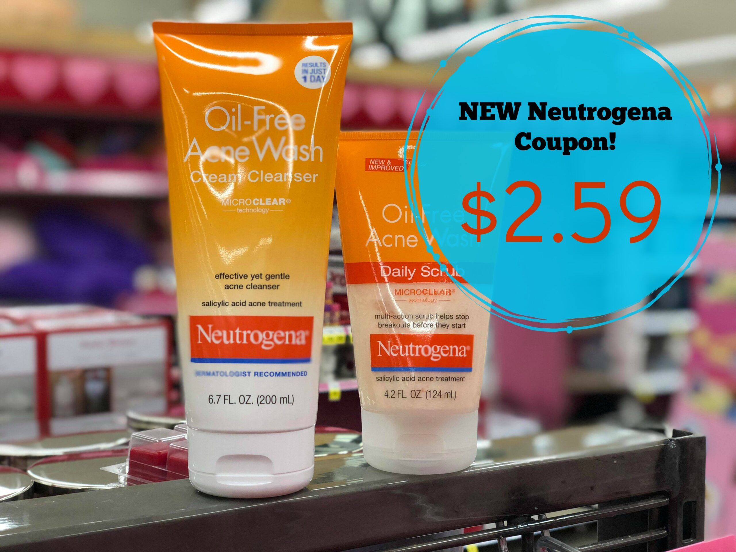 New $3.00 Neutrogena Coupon | Acne Wash Products Only $2.59 At in Acne Free Coupons Printable