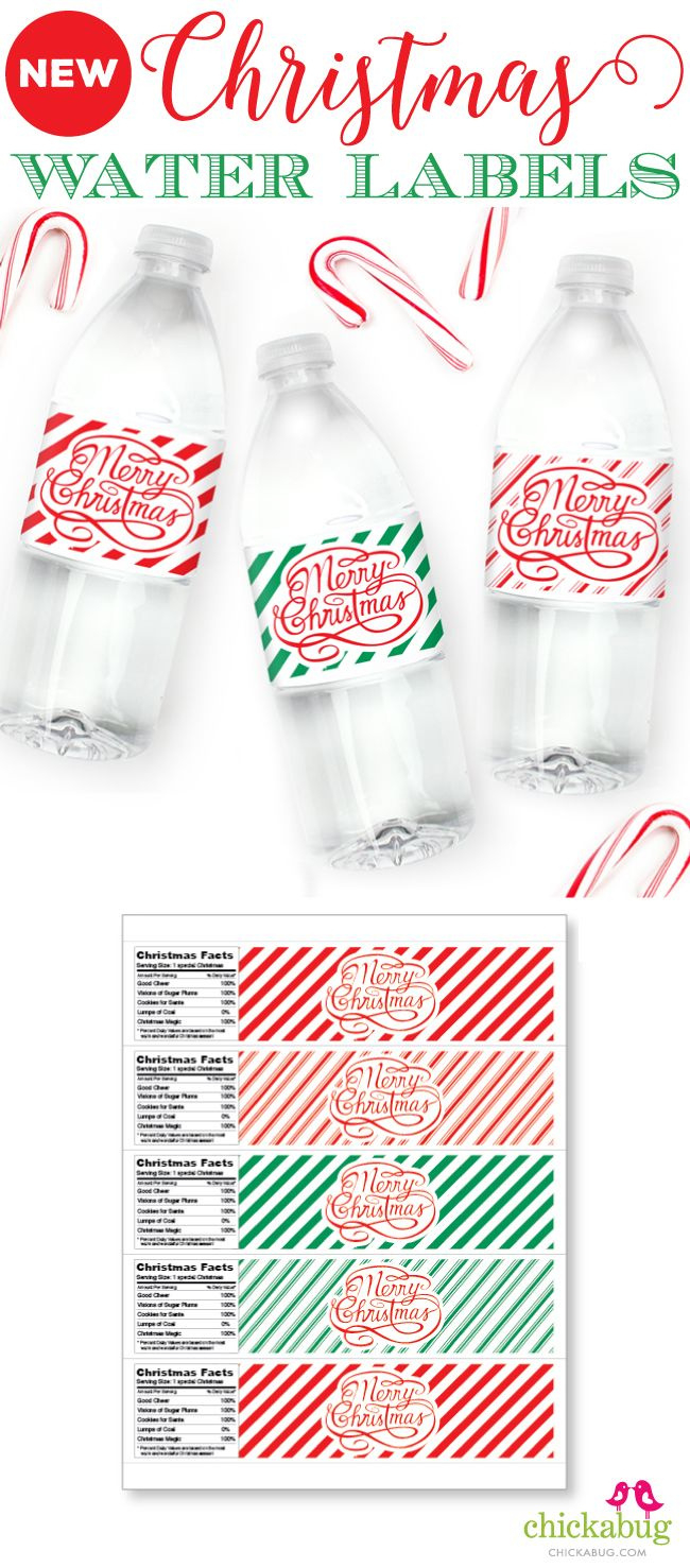 New Christmas Water Labels (Printed-And-Shipped Or Instant with regard to Christmas Water Bottle Labels Free Printable