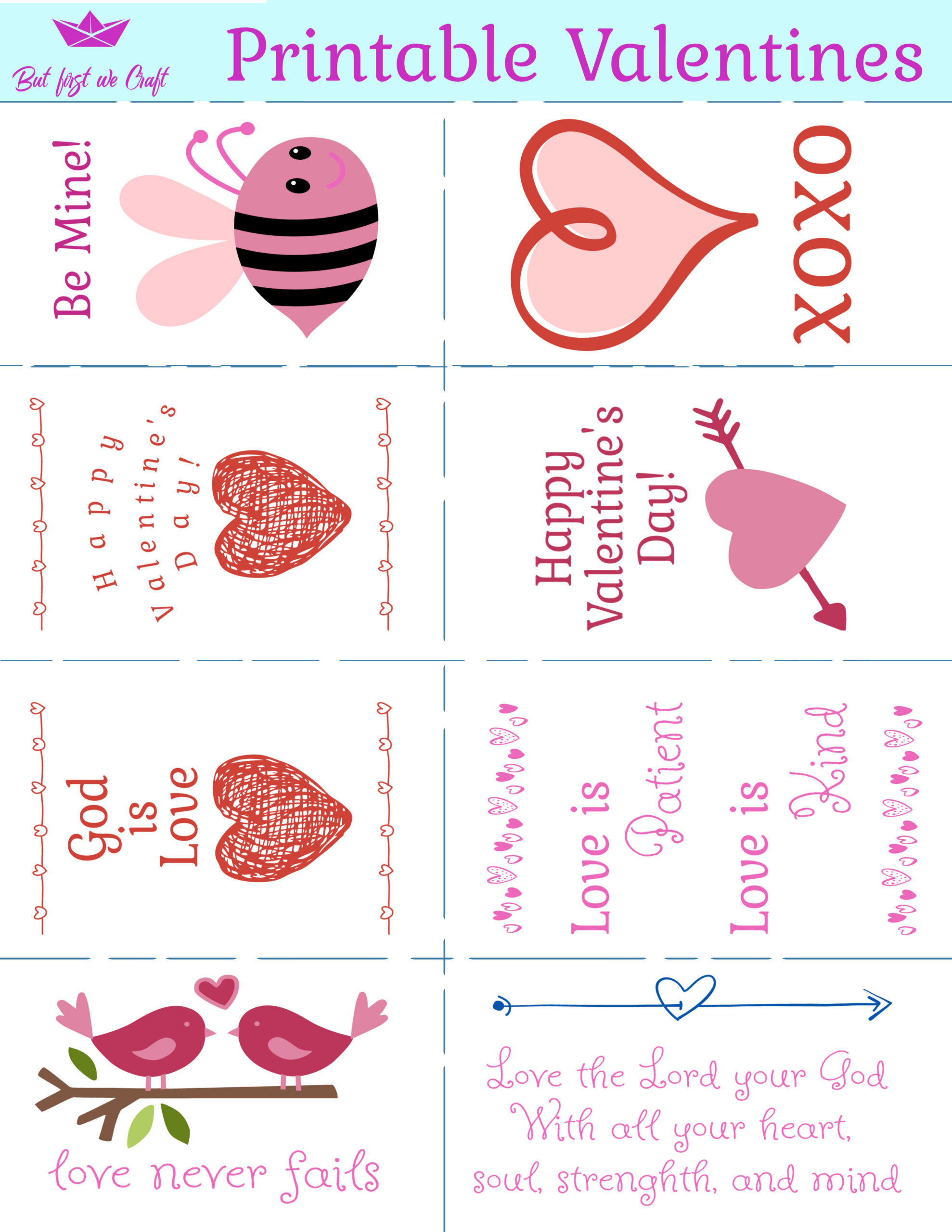 New Free Printable Valentine'S Day Cards For Kids – But First We Craft throughout Free Printable School Valentines Cards