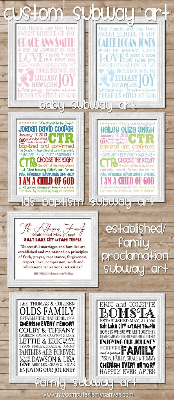 New} Personalized Family & Baby Subway Art with regard to Free Printable Subway Art Template