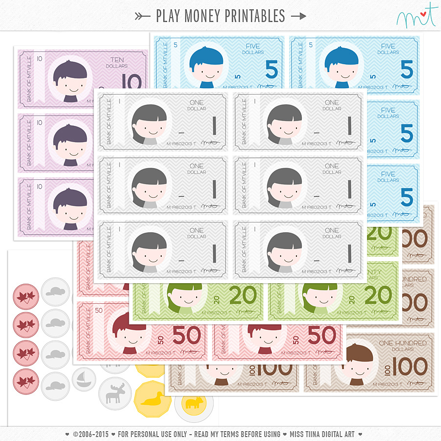 New Vector Saving Up + Free Printable Play Money! • Miss Tiina with regard to Free Printable Canadian Play Money For Kids