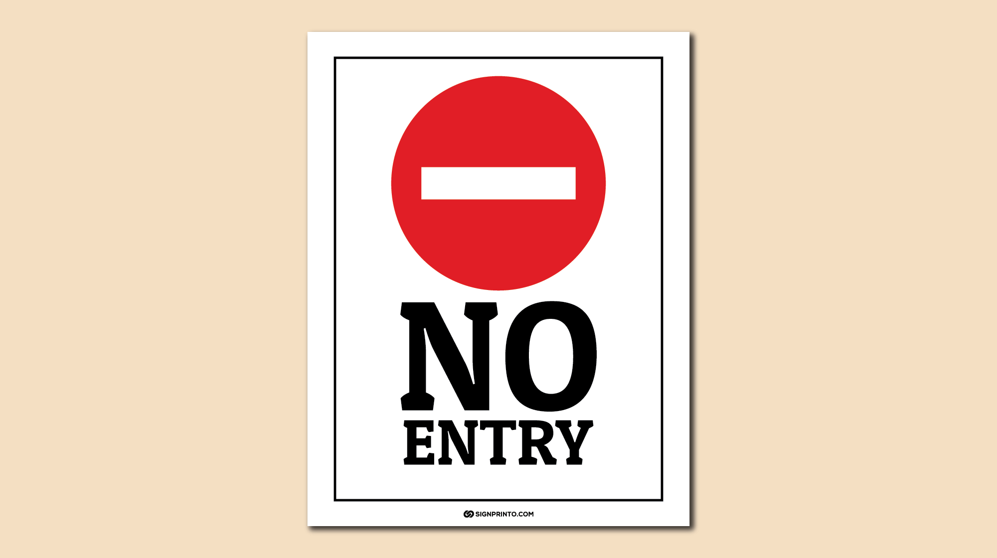 No Entry Sign - Printable Pdf throughout Free Printable No Entry Sign