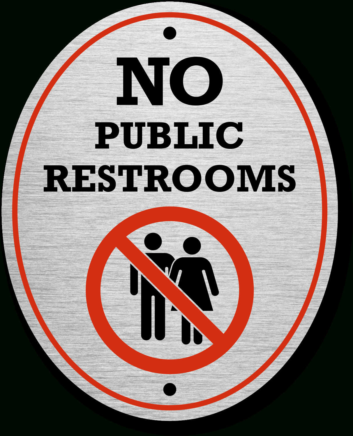 No Public Restrooms Diamondplate™ Door Sign, Sku: Dp-0144 for Free Printable No Restroom Signs