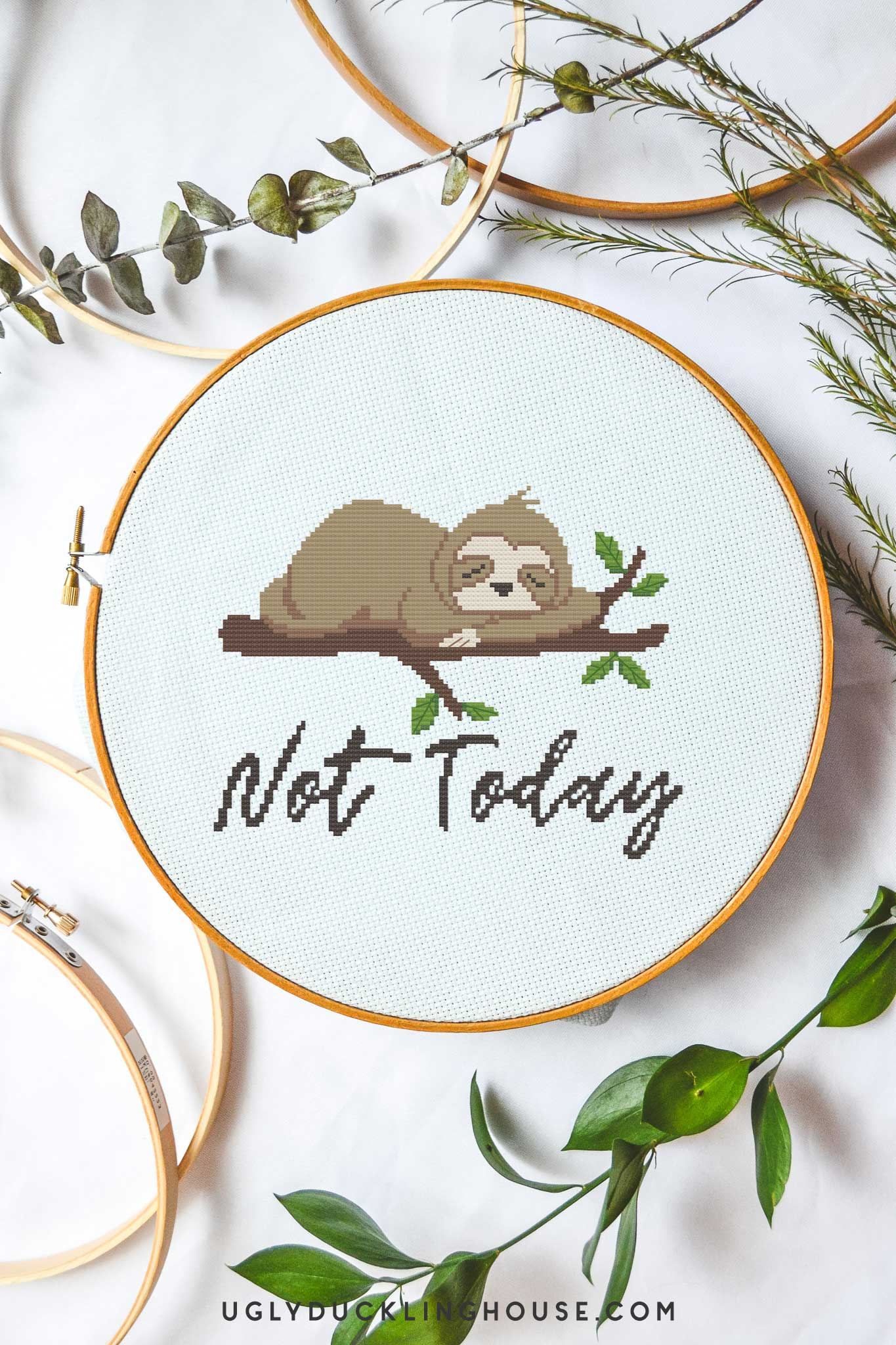 Not Today" Sloth | Free Cross Stitch Pattern • Ugly Duckling House with regard to Cross Stitch Patterns Free Printable