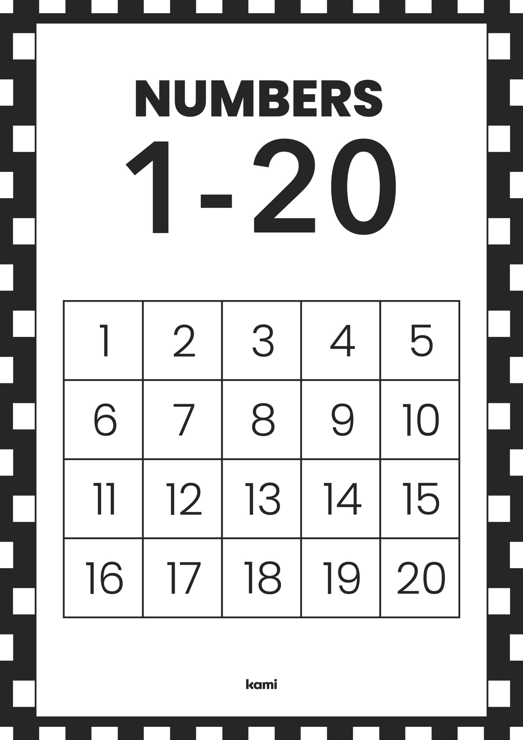 Number Chart | 1-20 For Teachers | Perfect For Grades 1St, 2Nd throughout Free Printable Number Chart 1 20