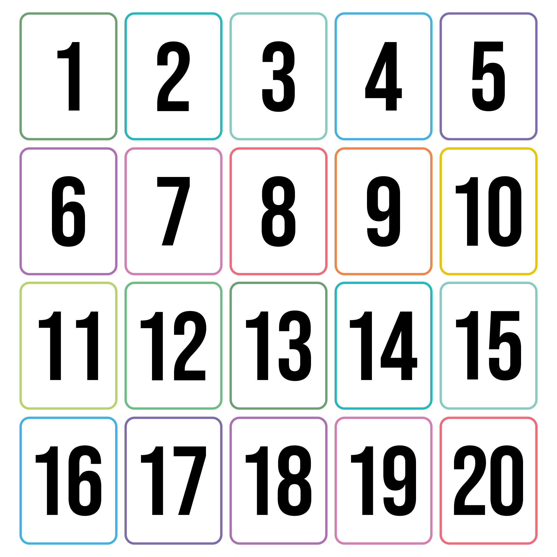 Number Flashcards 1 30 - 10 Free Pdf Printables | Printablee for Free Printable Number Flashcards 1 30