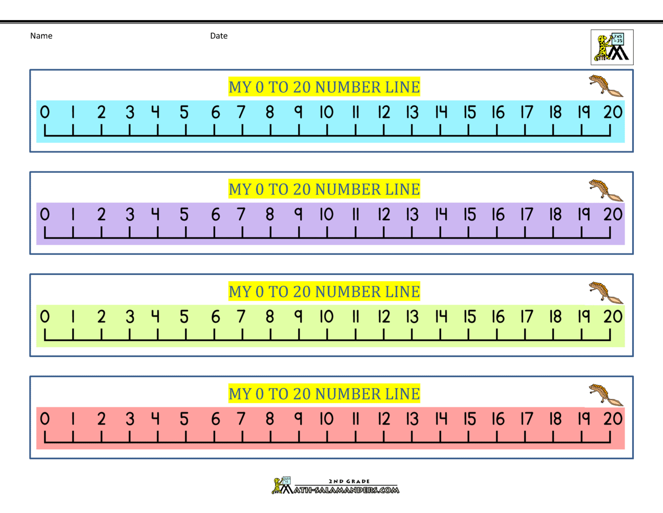 Number Line 0 To 20 - Worksheets Library with Free Printable Number Line