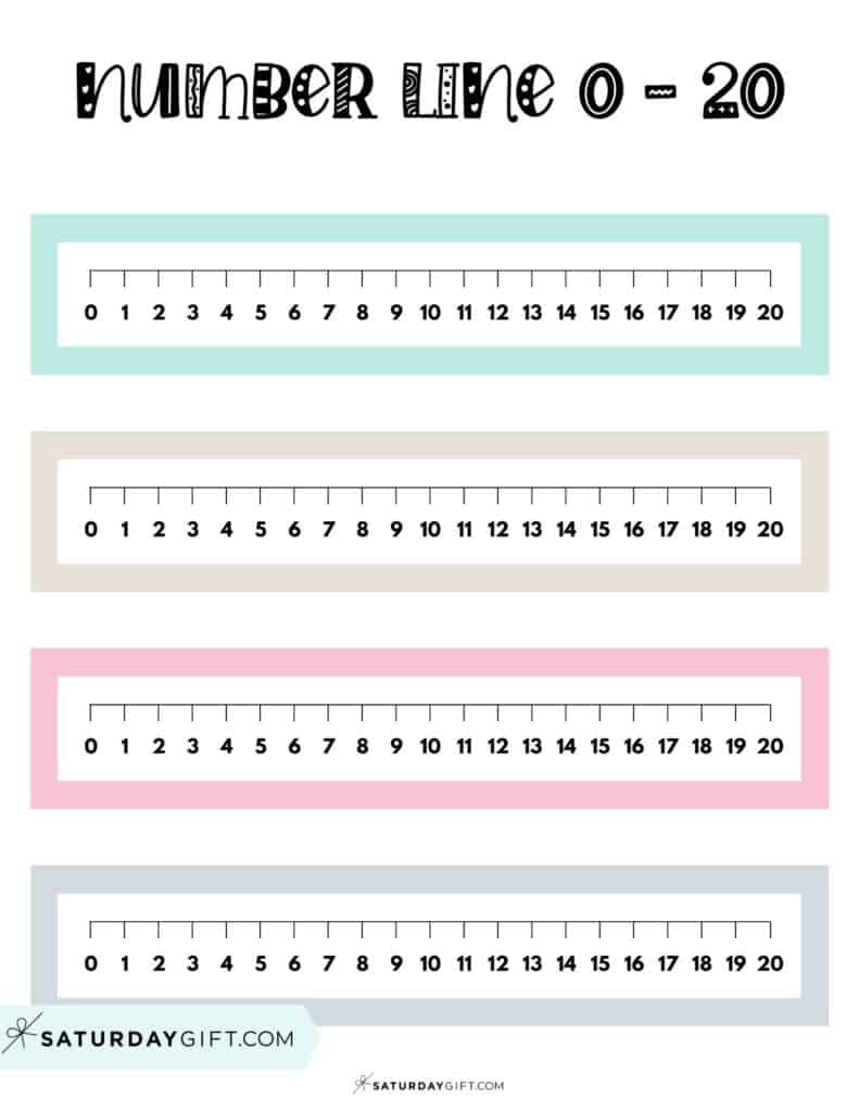 Number Line To 20 - 8 Cute & Free Printables And Blank Worksheets pertaining to Free Printable Number Line 0 20