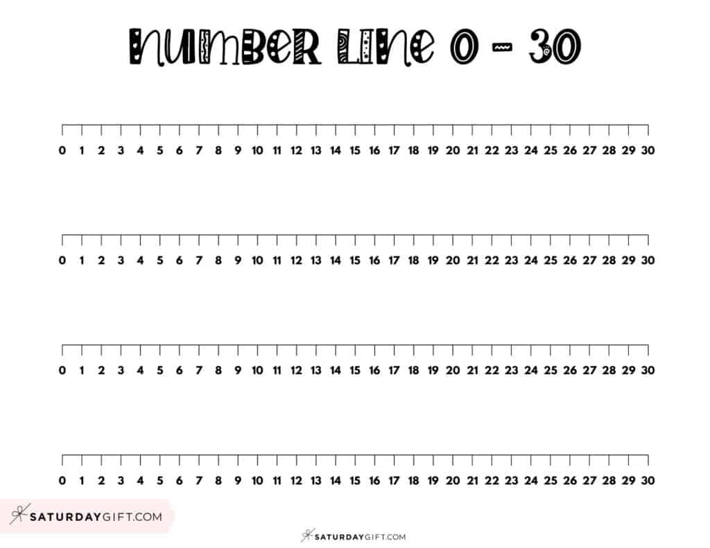 Number Line To 30 - 4 Cute & Free Printables And Blank Worksheets inside Free Printable Number Line To 30
