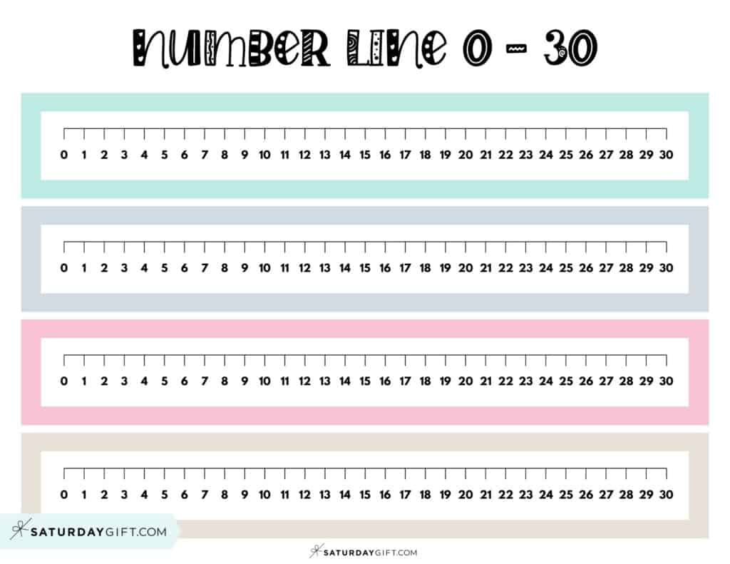 Number Line To 30 - 4 Cute & Free Printables And Blank Worksheets with regard to Free Printable Number Line To 30