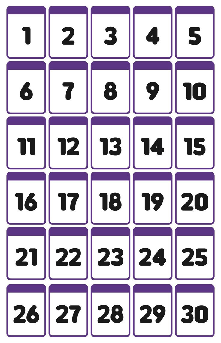 Numbers From 1 30 - 10 Free Pdf Printables | Printablee pertaining to Free Printable Number Flashcards 1 30