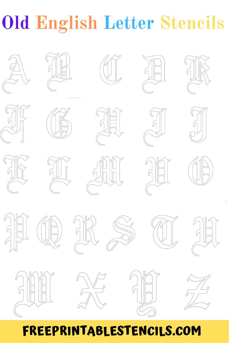 Old English Stencils: Download & Print Your Own pertaining to Free Printable Old English Letters