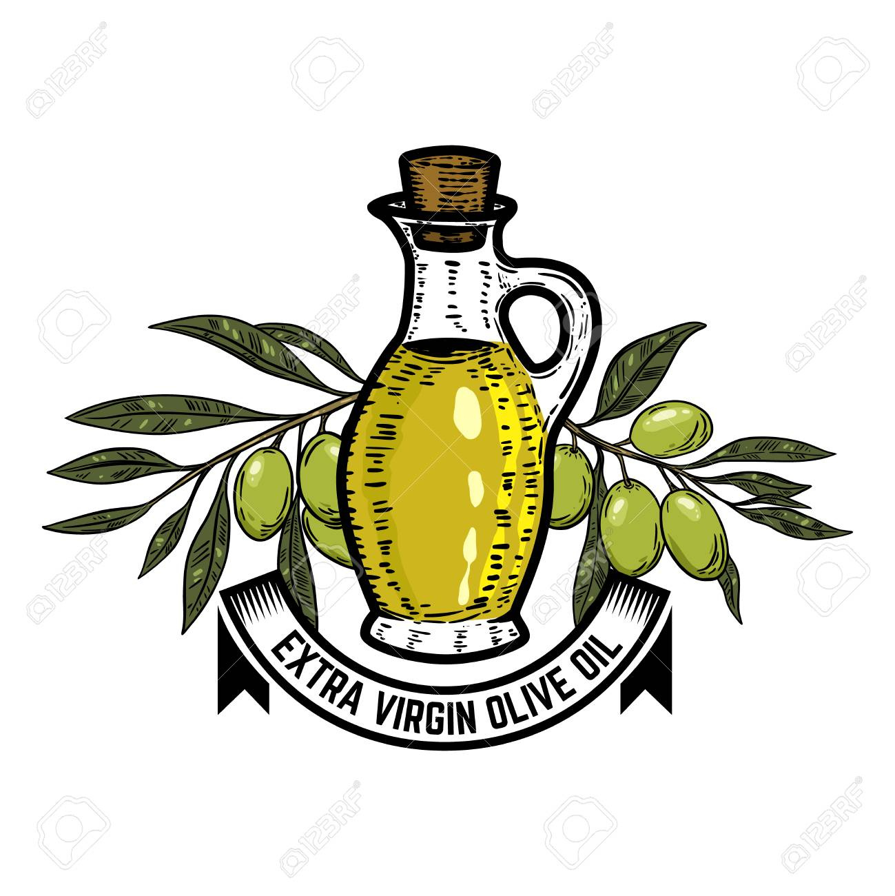 Olive Oil Label Template. Olive Branch. Design Elements For Logo with regard to Free Printable Olive Oil Labels