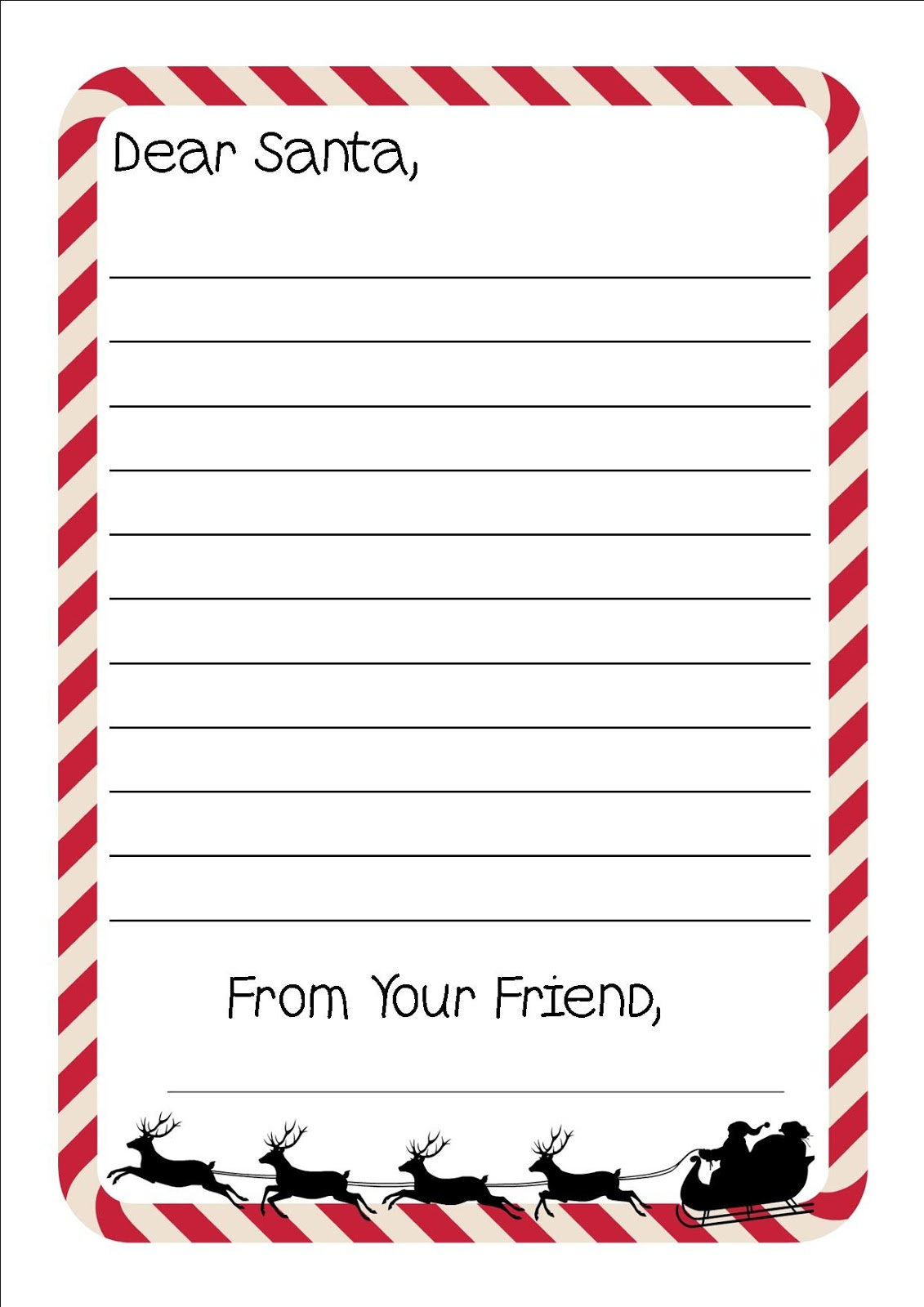 Our Worldwide Classroom: Free Printable Letter To Santa Writing Paper with regard to Free Printable Santa Paper