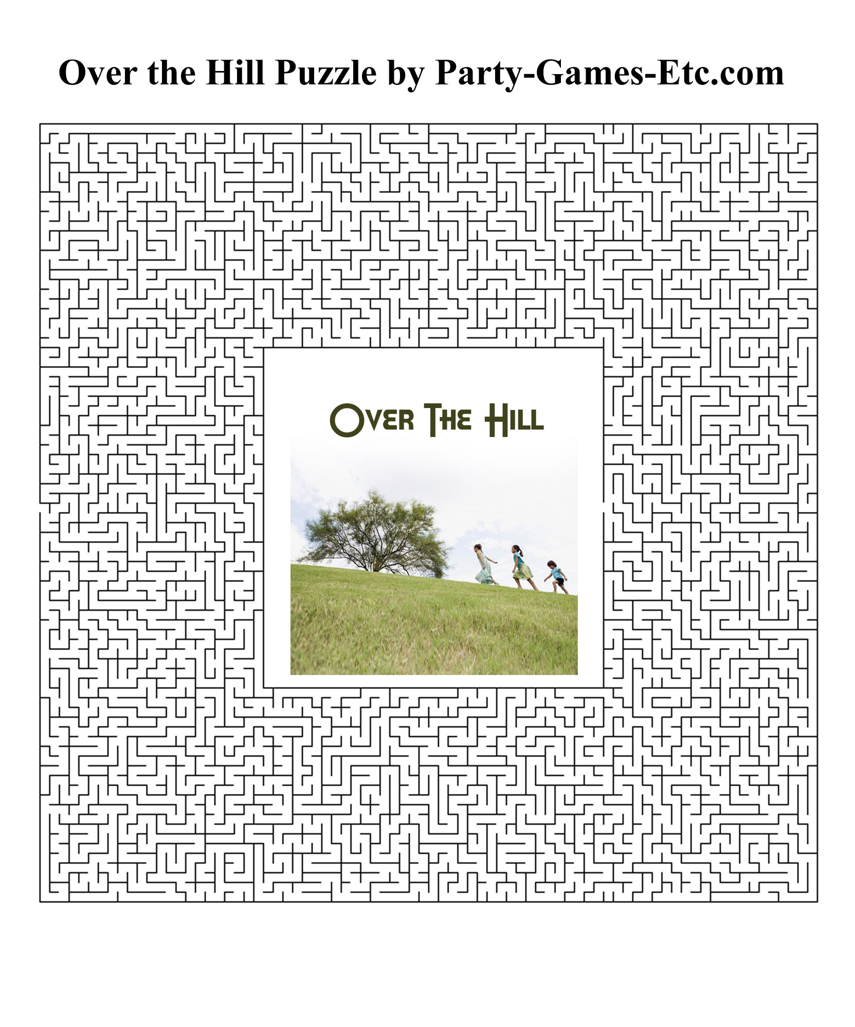 Over The Hill Party Games, Free Printable Games And Activities For regarding Over The Hill Games Free Printable