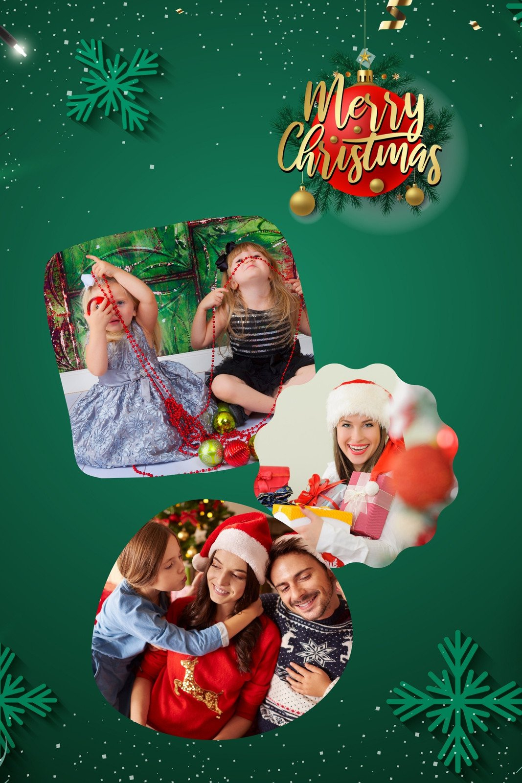 Page 15 - Free Printable Christmas Photo Collage Templates | Canva with Free Printable Christmas Photo Collage