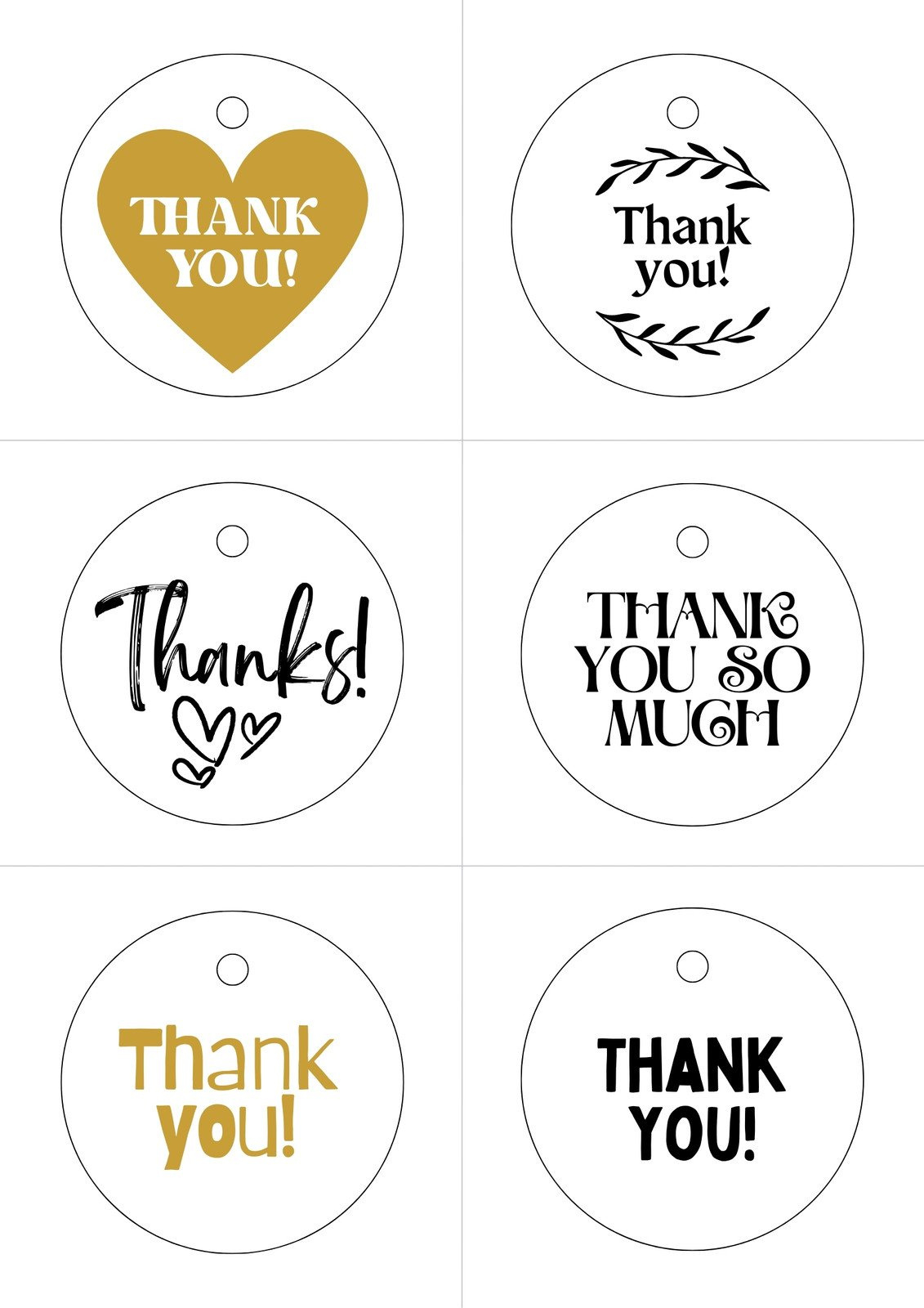 Page 2 - Free, Printable And Customizable Gift Tag Templates | Canva in Free Printable Thank You Tags Template