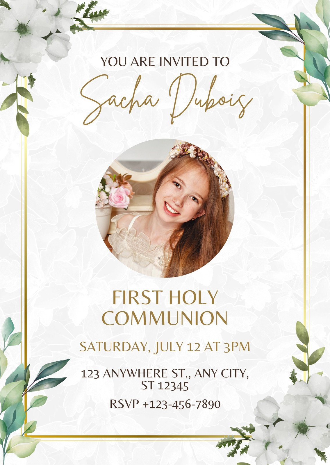 Page 3 - Free Custom Printable First Communion Invitation within Free Printable 1St Communion Invitations