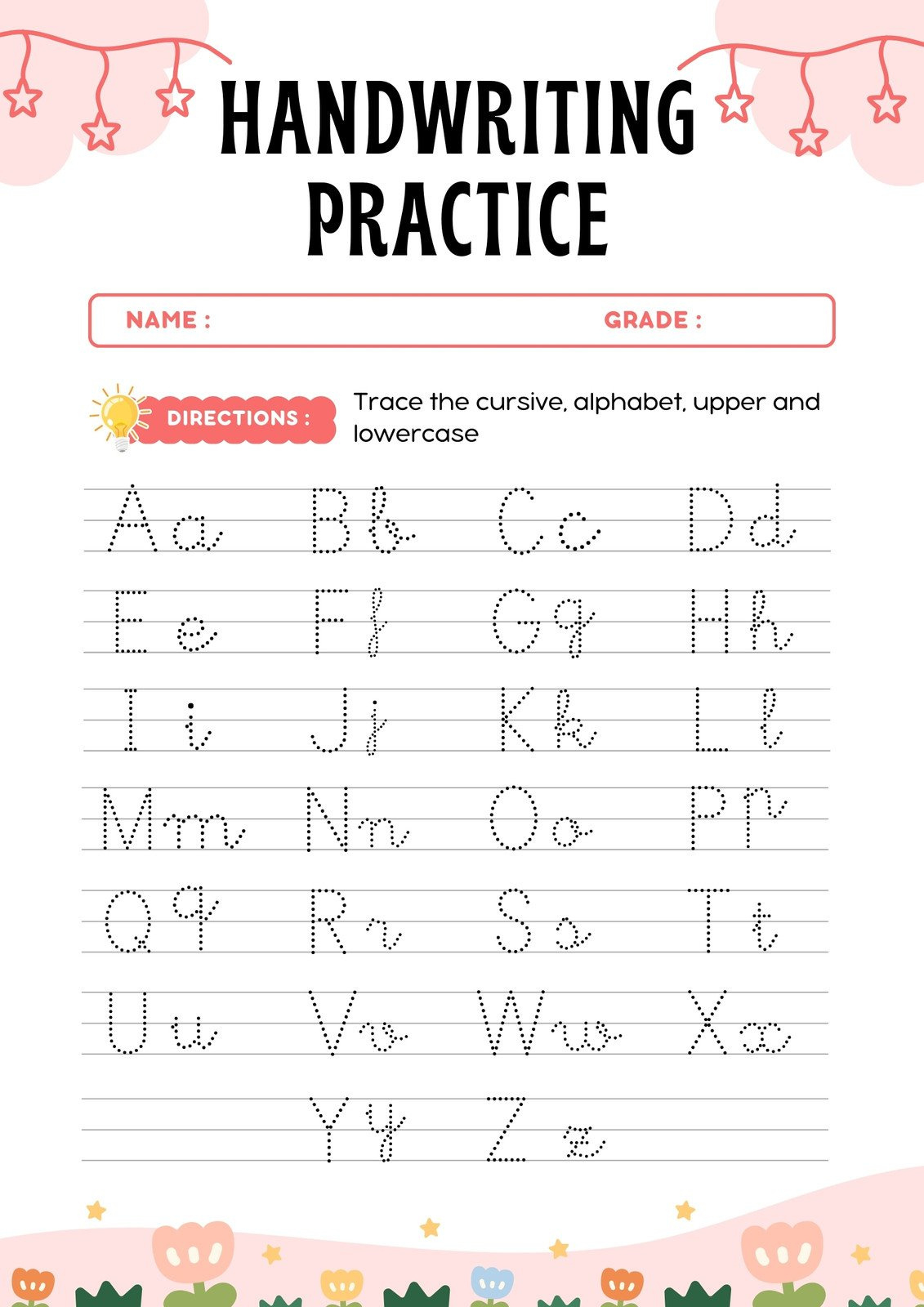 Page 3 - Free Custom Printable Handwriting Worksheet Templates | Canva inside Free Printable Handwriting Worksheets