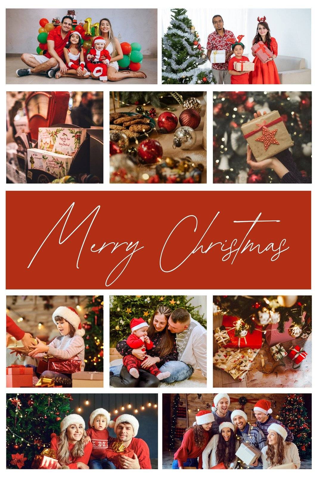 Page 3 - Free Printable Christmas Photo Collage Templates | Canva pertaining to Free Printable Christmas Photo Collage