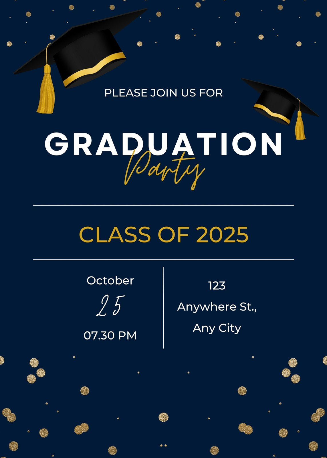 Page 5 - Free Custom Printable Graduation Invitation Templates | Canva throughout Free Printable Graduation Dinner Invitations