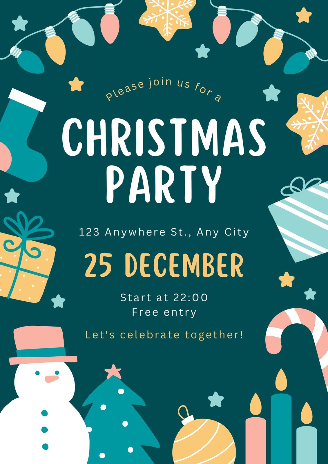 Page 7 - Free, Printable, Customizable Christmas Flyer Templates with Free Printable Christmas Party Flyer Templates