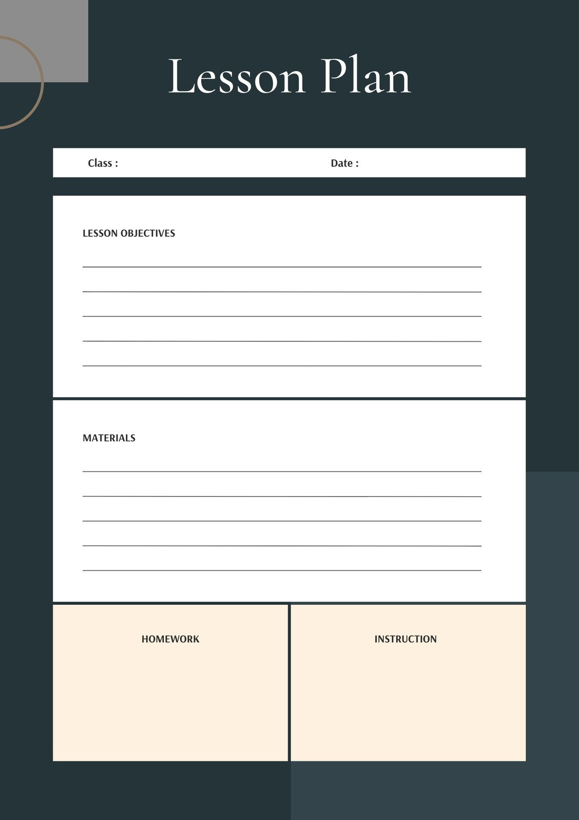 Page 9 - Free, Printable, Customizable Weekly Lesson Plan regarding Free Printable Blank Lesson Plan Pages