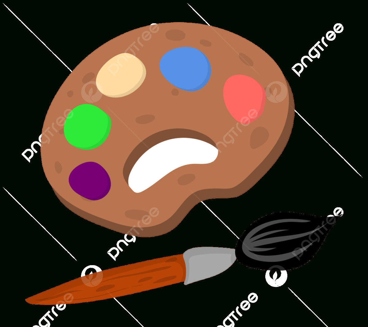 Paint Brush With Palette, Background, Palette, Color Png And intended for Free Printable Paint Palette