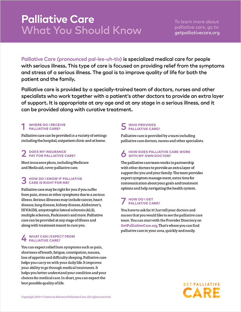 Palliative Care Patient Education Handouts | Get Palliative Care within Free Printable Patient Education Handouts