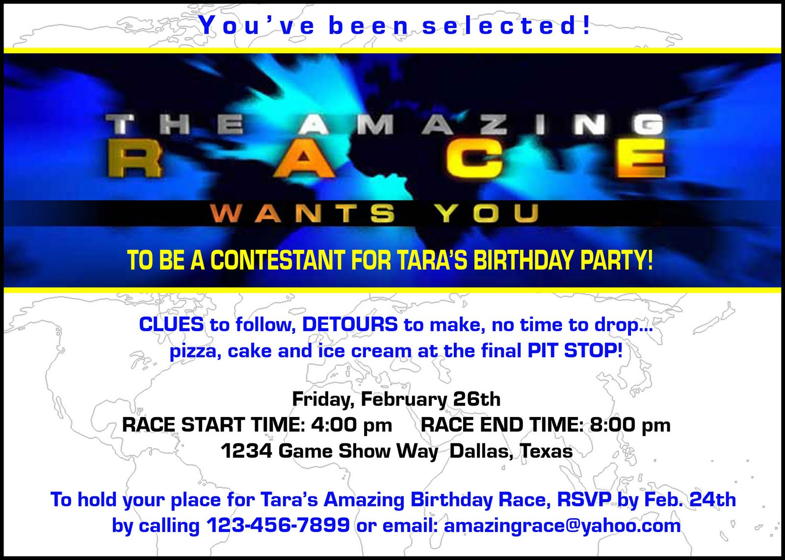 Paper Perfection: Free "Amazing Race" Birthday Party Invitation throughout Free Printable Amazing Race Invitations